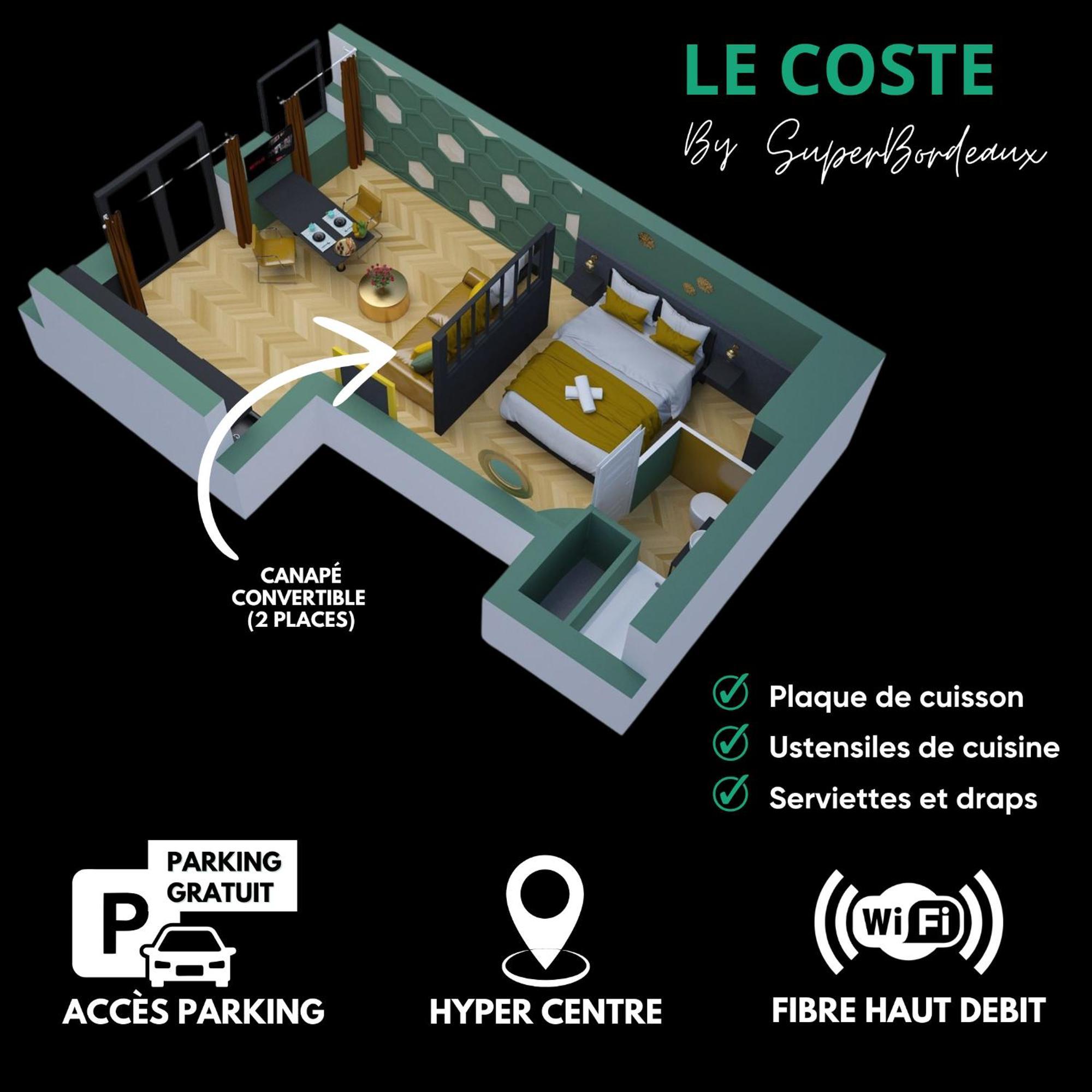 Free Parking - Self Checkin - Wifi - Netflix - City Center - Le Coste By Superבורדו מראה חיצוני תמונה